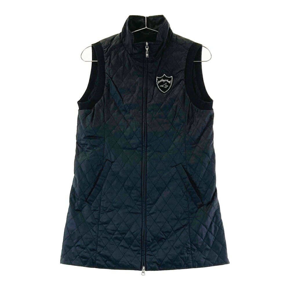 HONMA ホンマゴルフ ジップ 中綿 ワンピース ブラック系 M 【中古】ゴルフウェア レディース