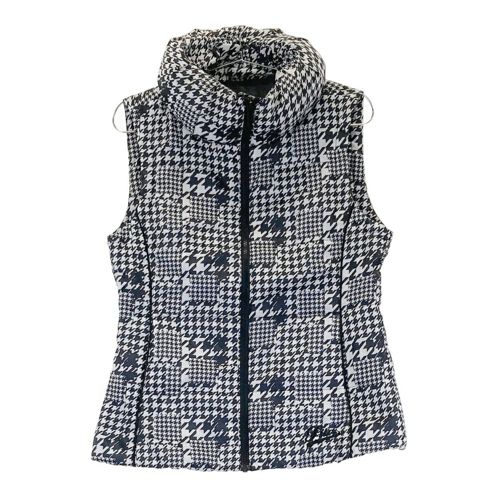 FILA GOLF フィラゴルフ ; 中綿 ジップベスト 千鳥柄 ホワイト系 M 【中古】ゴルフウェア レディース