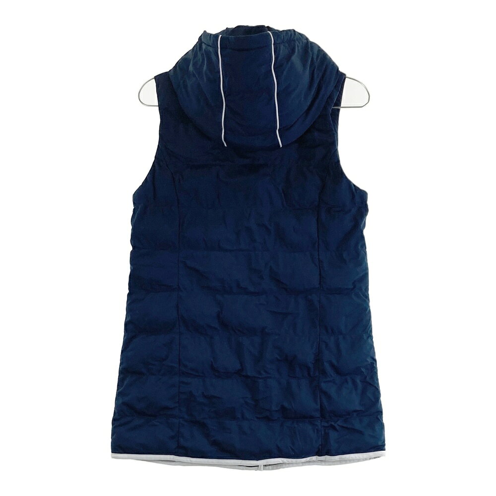 TAYLOR MADE テーラーメイド フード付 中綿 ジップベスト ネイビー系 L 【中古】ゴルフウェア レディース