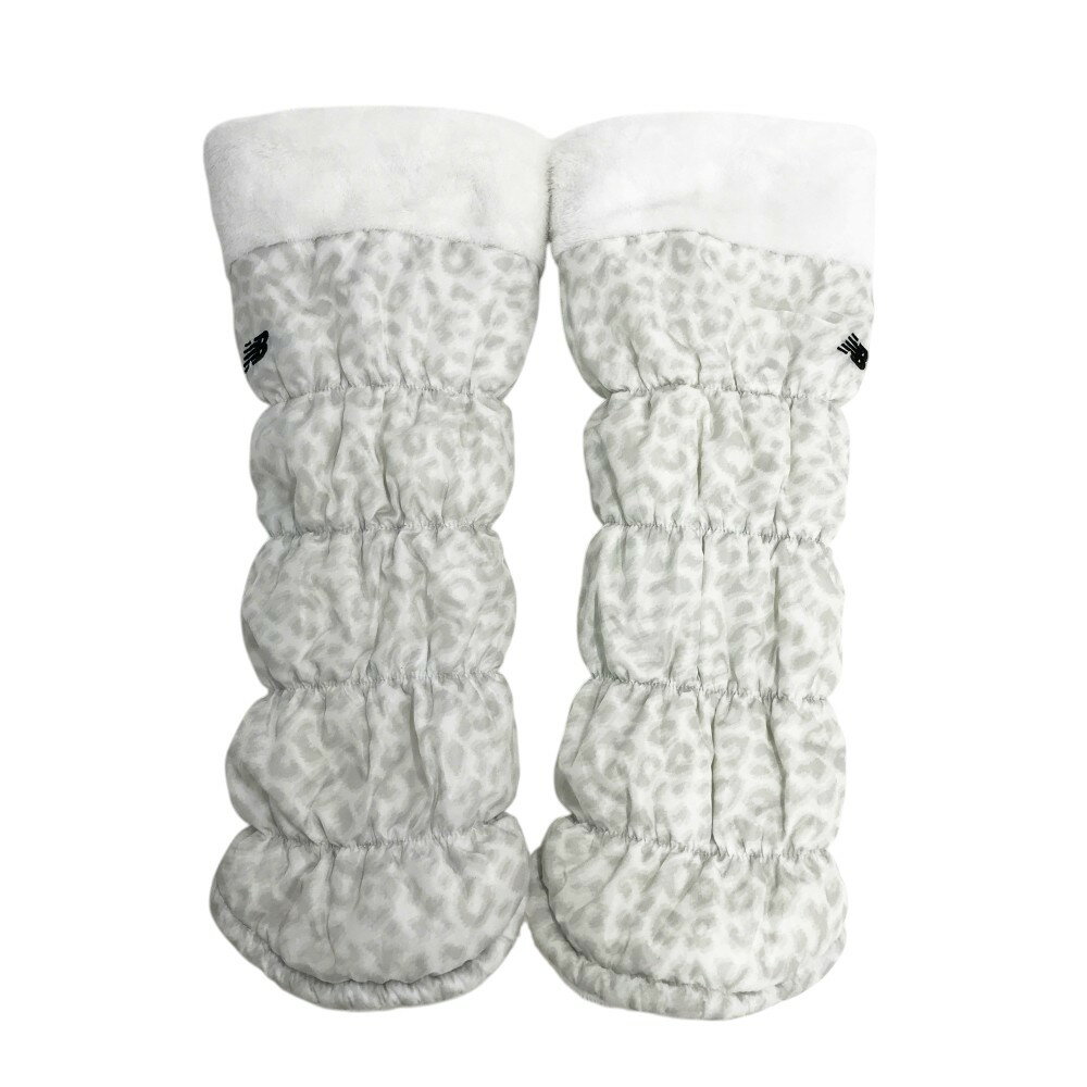 NEW BALANCE GOLF ニューバランス リバーシブルレッグウォーマー ボア レオパード柄 ホワイト系 【中古】ゴルフウェア