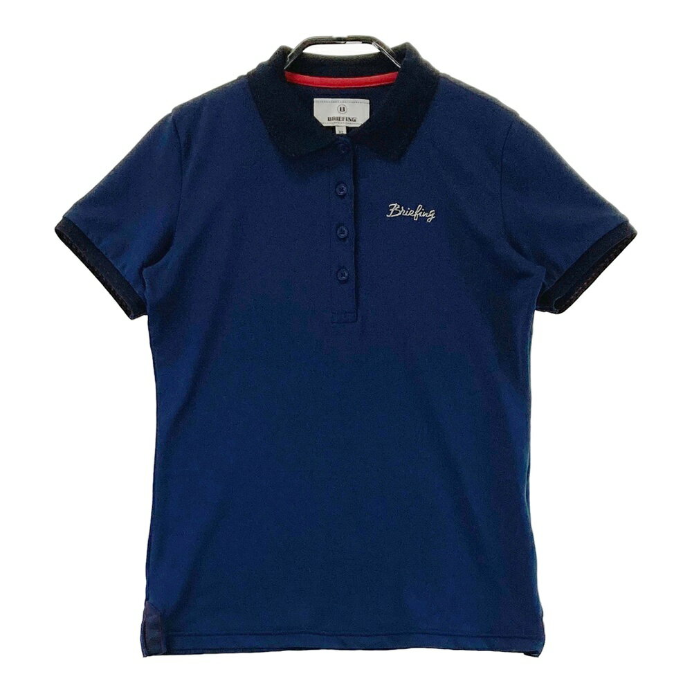 BRIEFING GOLF ブリーフィング 半袖ポロシャツ ネイビー系 XS 【中古】ゴルフウェア レディース