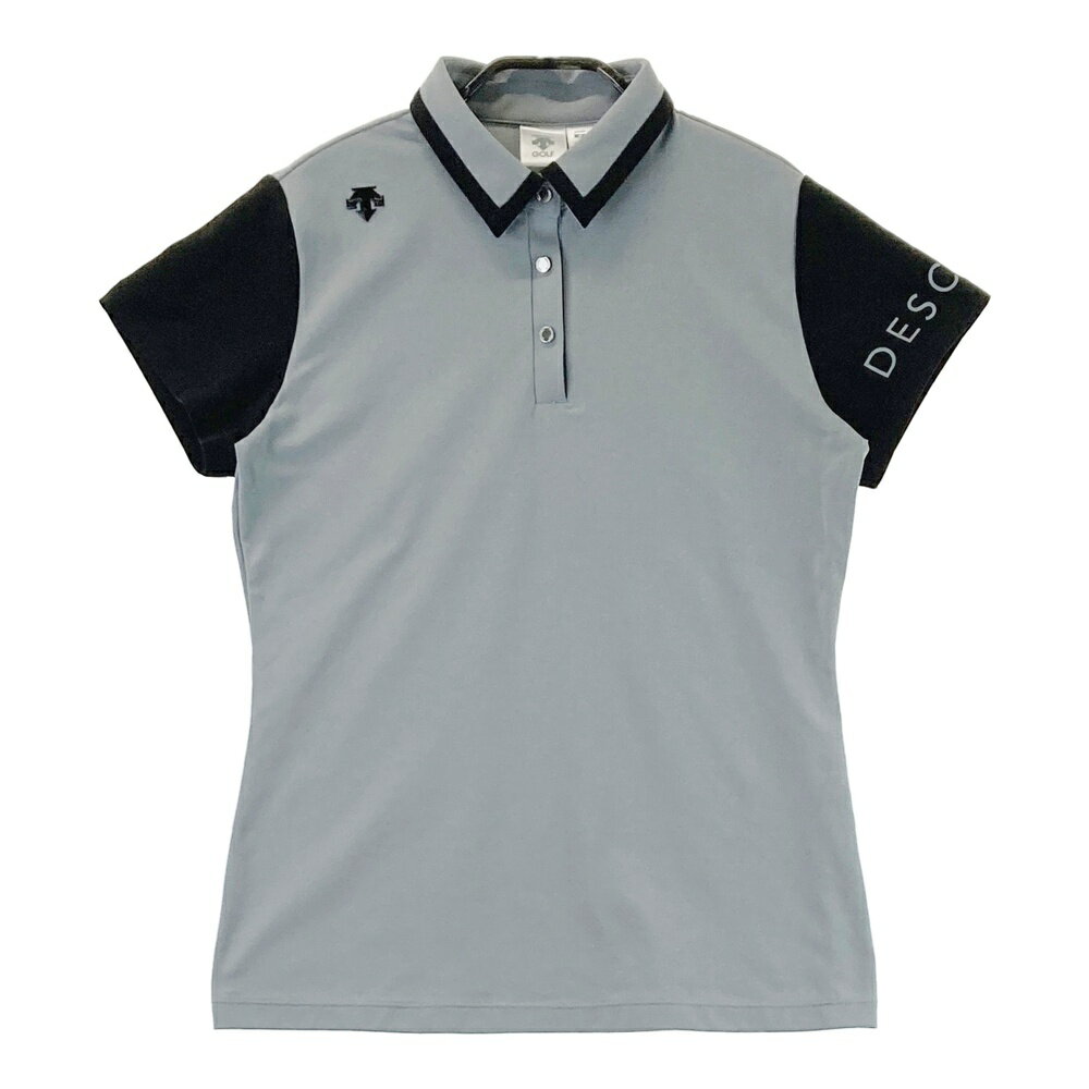 DESCENTE GOLF デサントゴルフ 半袖ポロシャツ グレー系 M 【中古】ゴルフウェア レディース