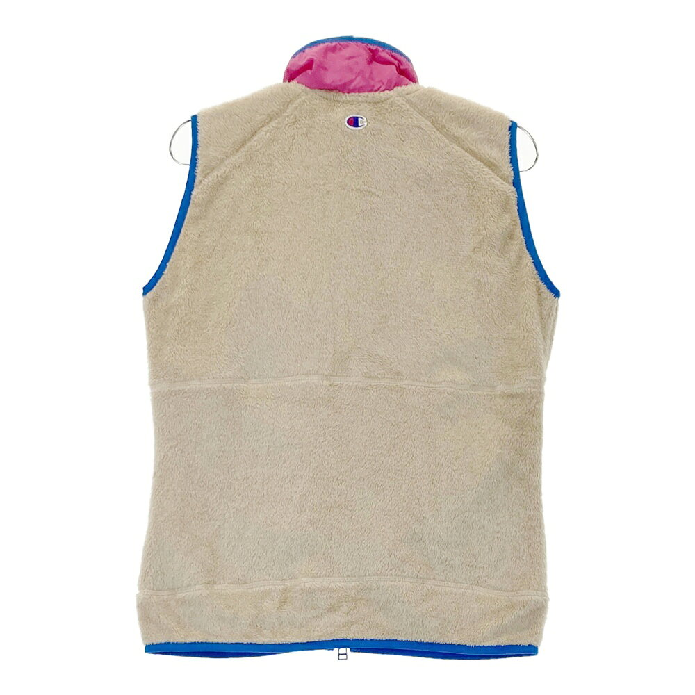 CHAMPION GOLF チャンピオンゴルフ ; ボア フリース ジップベスト ベージュ系 LARGE 【中古】ゴルフウェア レディース