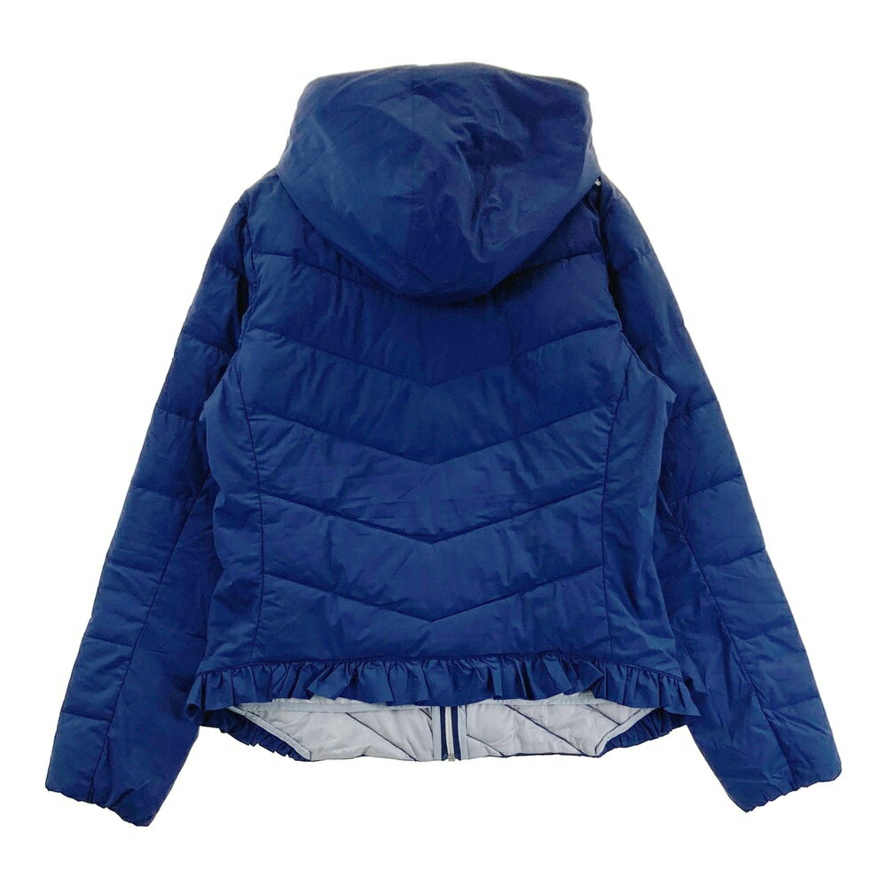 TAYLOR MADE テーラーメイド フード付 ダウン ジップジャケット ネイビー系 O 【中古】ゴルフウェア レディース