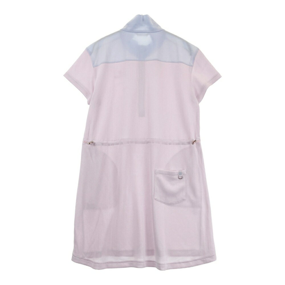 HEAL CREEK ヒールクリーク 002-62310 ハーフジップ 半袖ワンピース パープル系 42 【中古】ゴルフウェア レディース