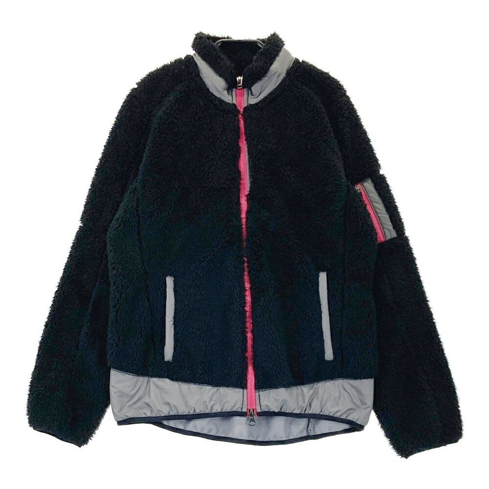 KAPPA GOLF カッパゴルフ フリースボア ジップジャケット ブラック系 L 【中古】ゴルフウェア レディース
