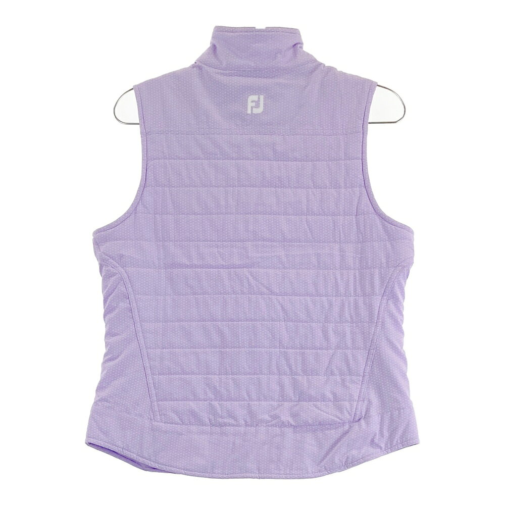 FOOT JOY フットジョイ 中綿 ジップベスト 総柄 パープル系 M 【中古】ゴルフウェア レディース