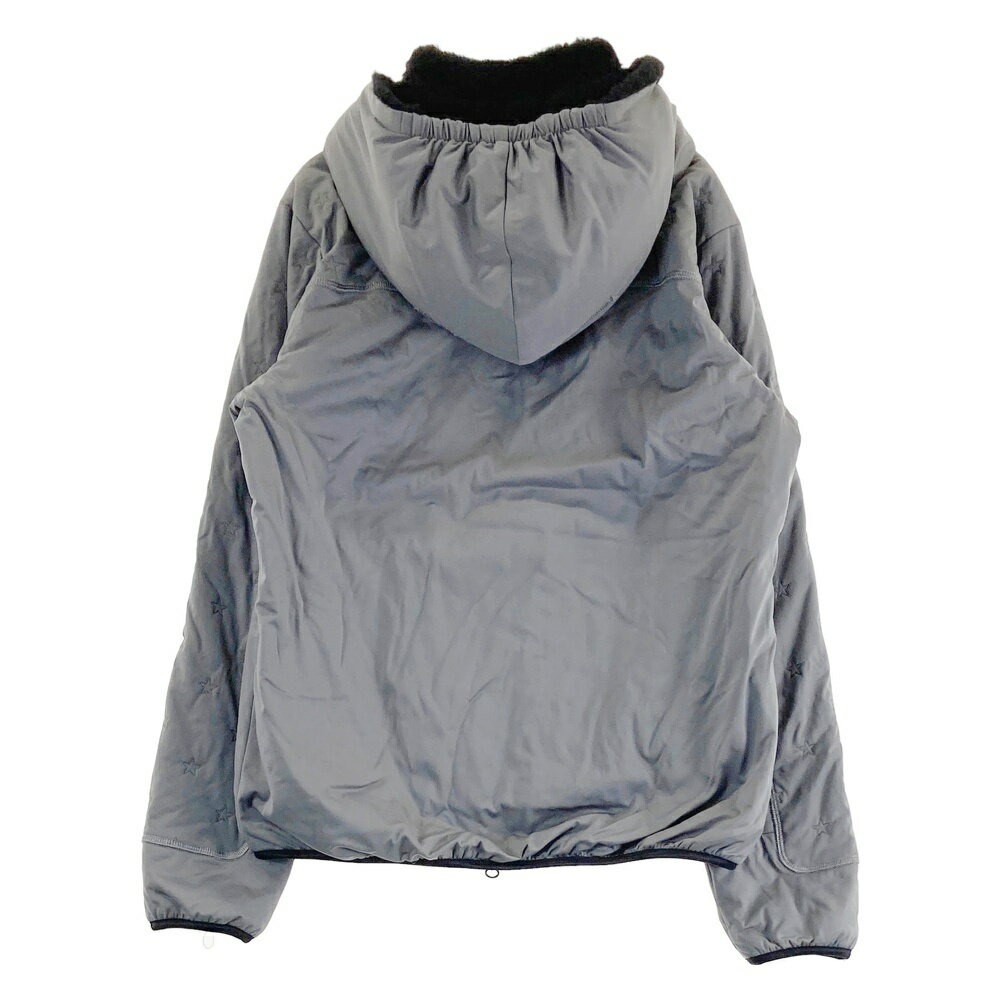 DANCE WITH DRAGON ダンスウィズドラゴン 2way 中綿 ボア ジップジャケット グレー系 3 【中古】ゴルフウェア レディース