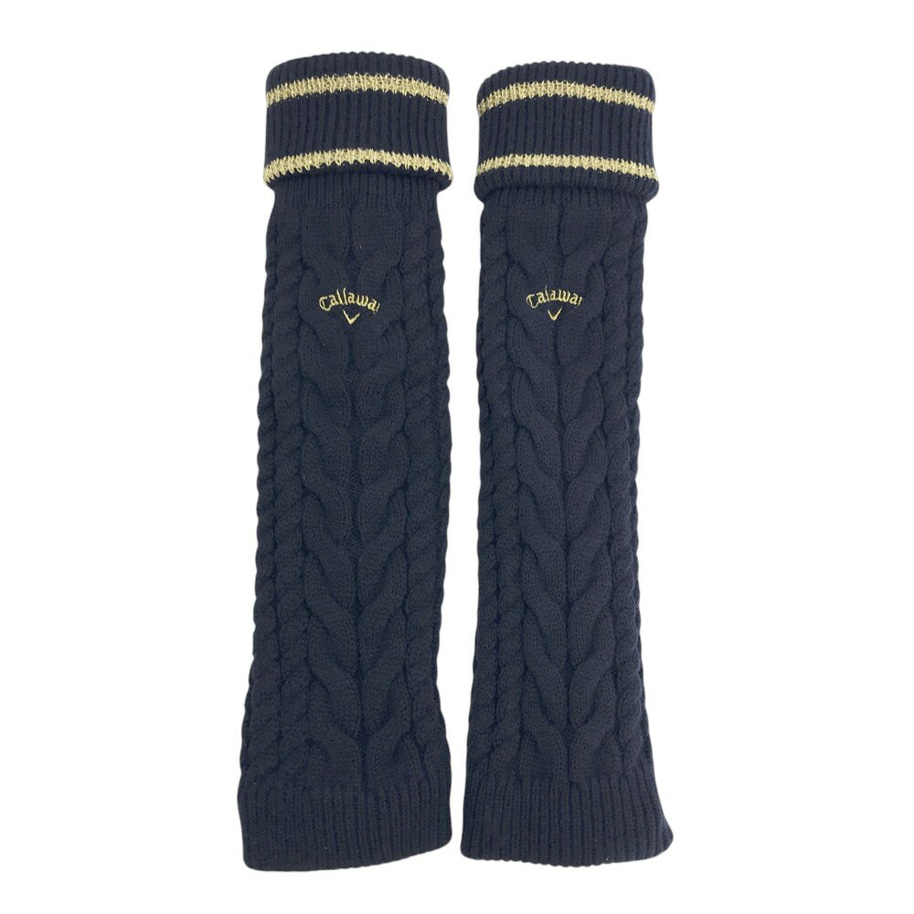 CALLAWAY キャロウェイ 裏起毛 ニット レッグウォーマー ネイビー系 【中古】ゴルフウェア