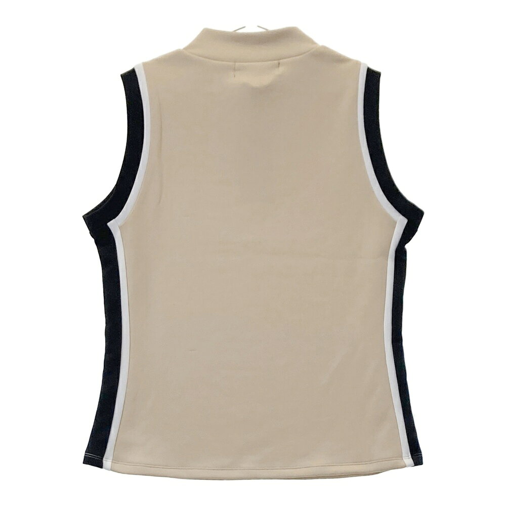 CECIL McBEE green セシルマクビーグリーン 2023年モデル ハイネック ノースリーブシャツ ベージュ系 2 【中古】ゴルフウェア レディース