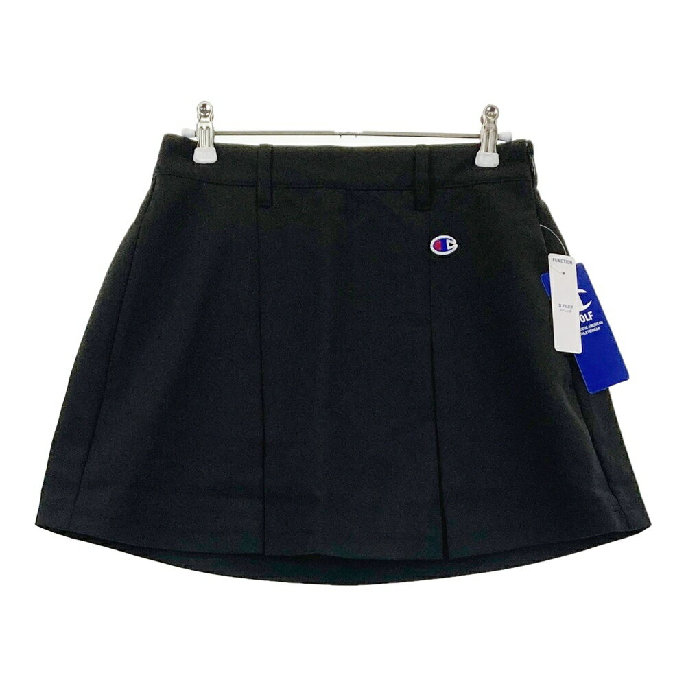 CHAMPION GOLF チャンピオンゴルフ インナー付き ボックスプリーツスカート ブラック系 M 【中古】ゴル..