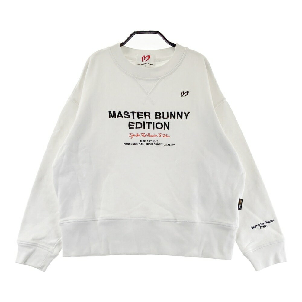 MASTER BUNNY EDITION マスターバニーエディション 2024年モデル 長袖　スウェットトレーナー ホワイト系 1 【中古】ゴルフウェア レディース