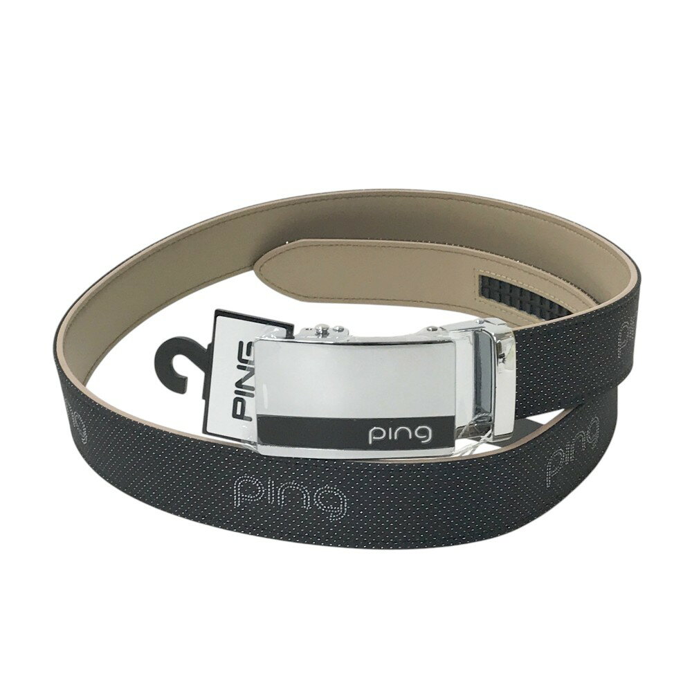 PING ピン 2024年モデル リサイクル ジャカード キーリット ベルト ロゴ×ドット柄 ブラック系 FR 【中古】ゴルフウェア