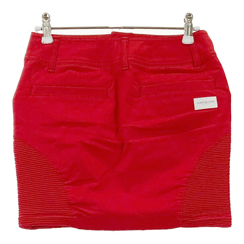 MARK&LONA マークアンドロナ ストレッチスカート レッド系 S 【中古】ゴルフウェア レディース