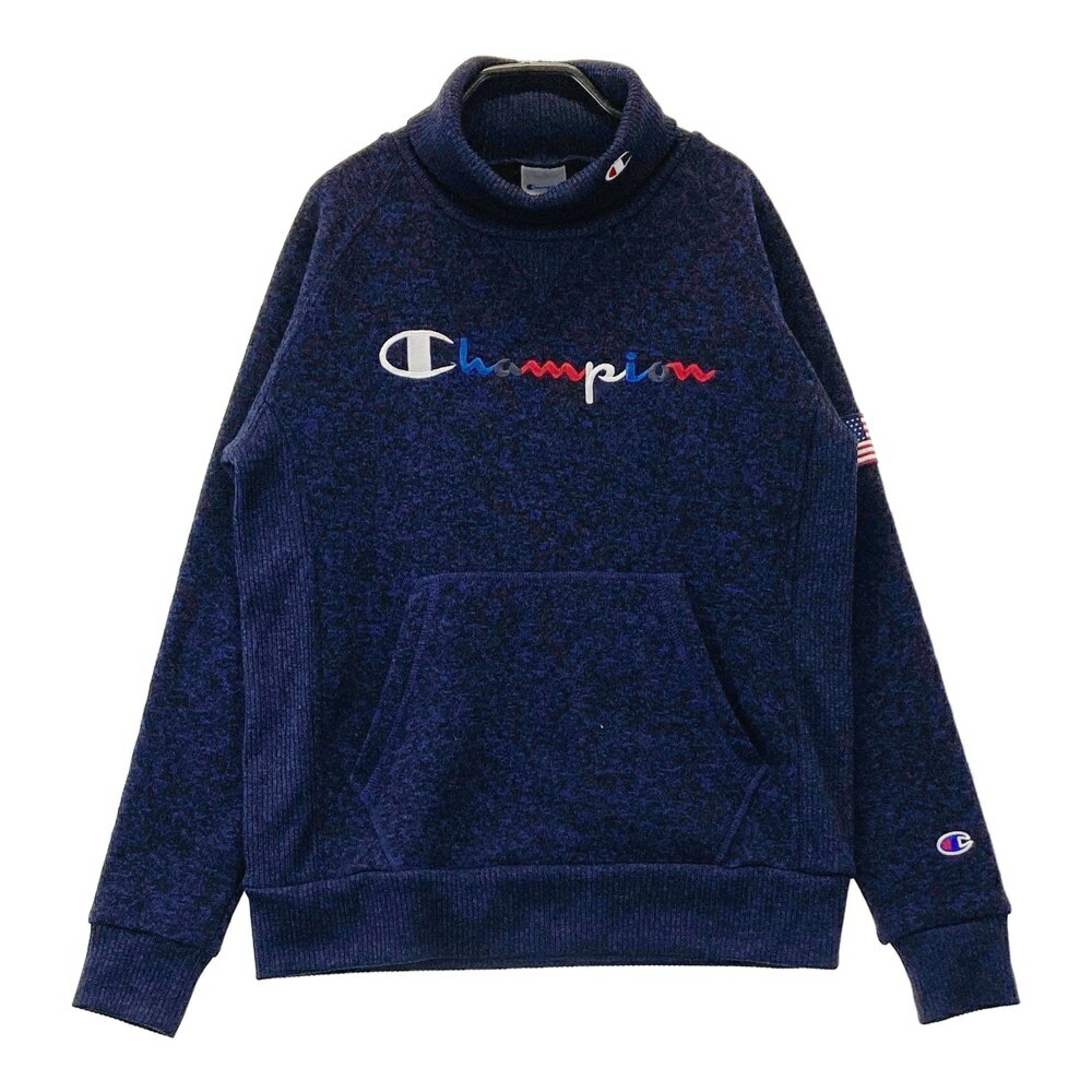 CHAMPION GOLF チャンピオンゴルフ 裏起毛タートル ニットセーター パープル系 L 【中古】ゴルフウェア レディース
