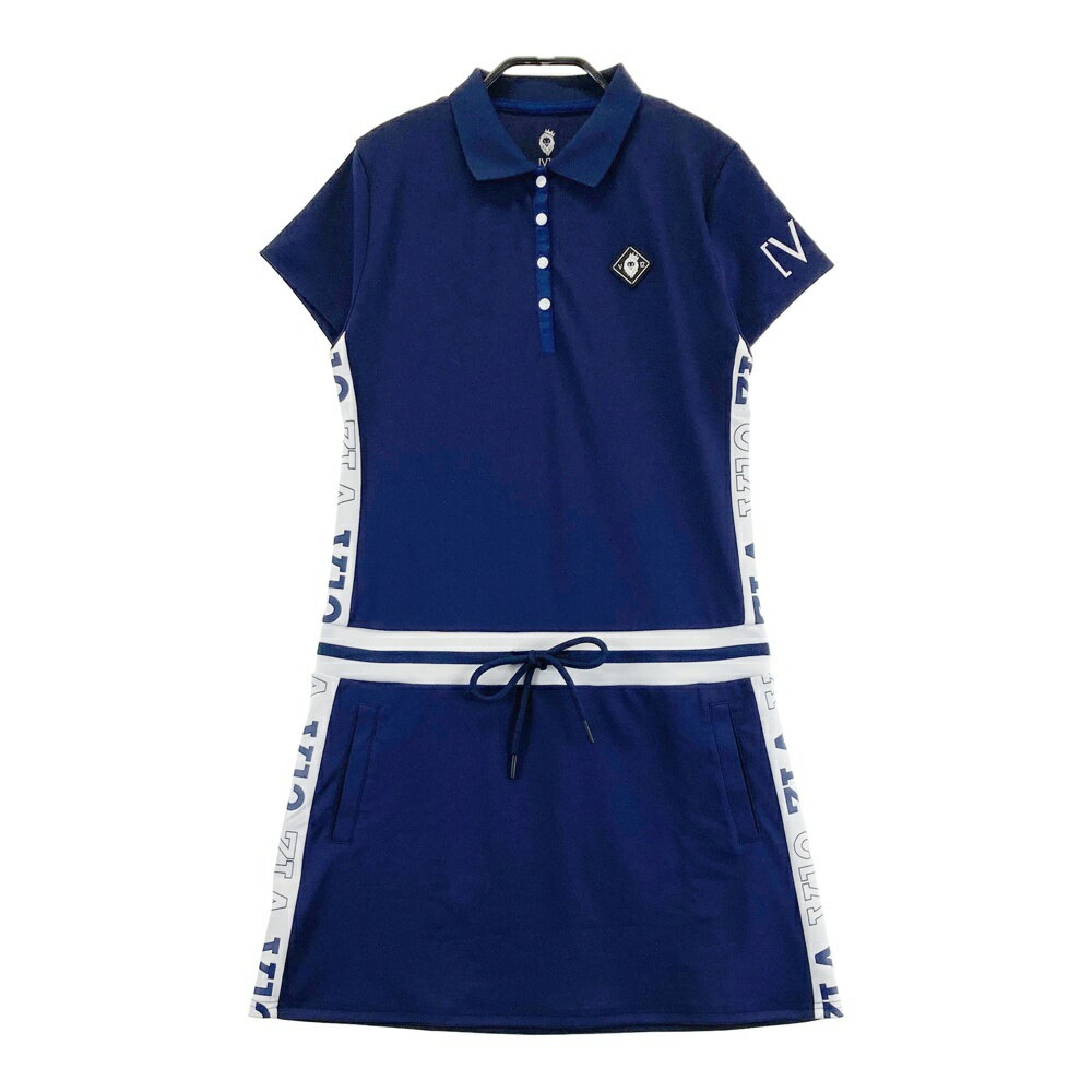 V12 ヴィトゥエルヴ 半袖ワンピース ネイビー系 1 【中古】ゴルフウェア レディース