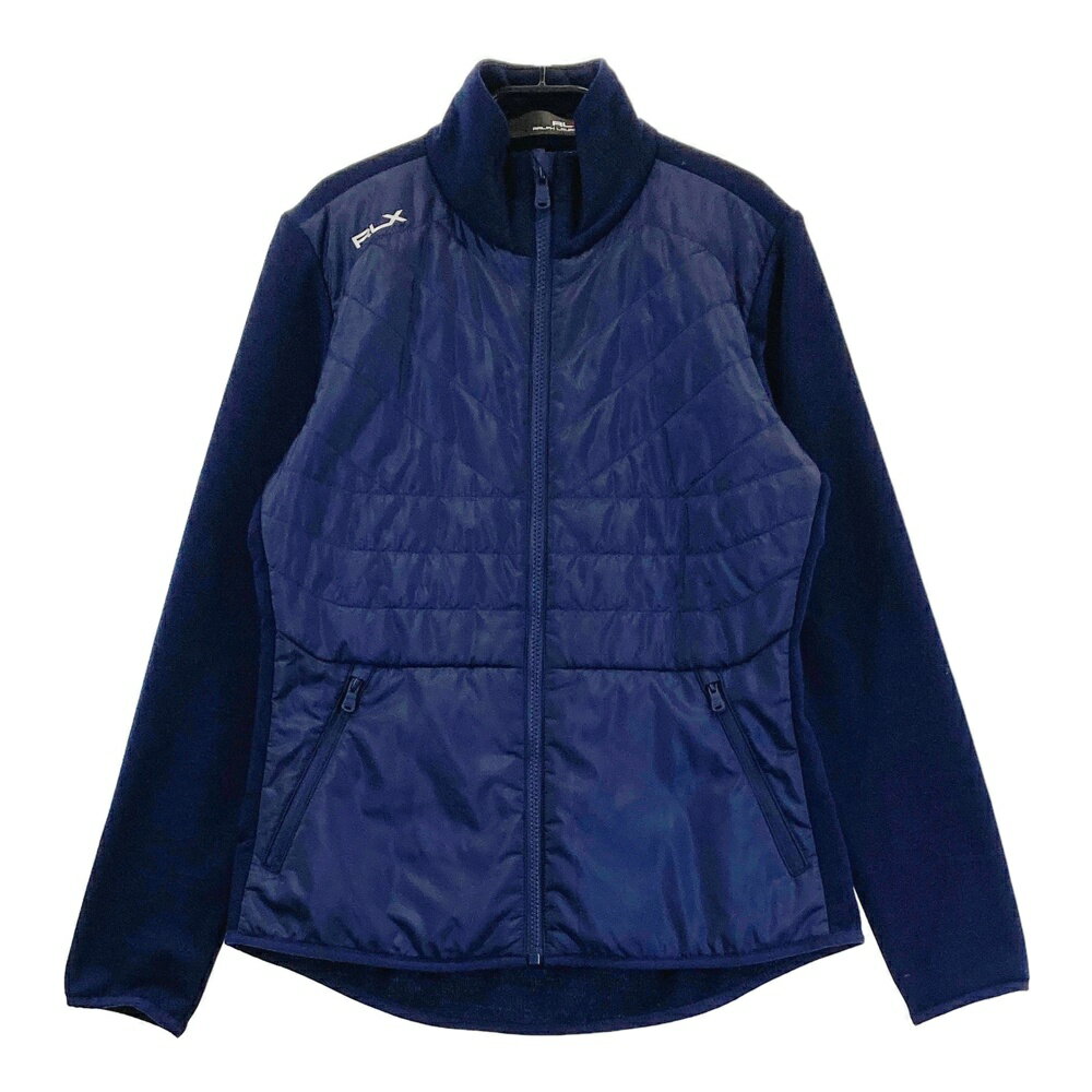 RLX ラルフローレン ニット切替 中綿ジャケット ネイビー系 XS 【中古】ゴルフウェア レディース