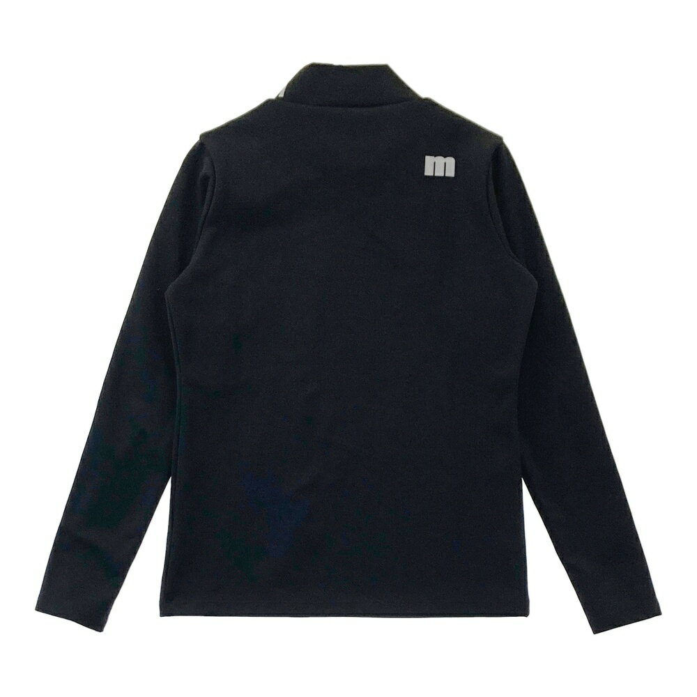 MUNSING WEAR マンシングウェア モックネック長袖Tシャツ ブラック系 M 【中古】ゴルフウェア レディース