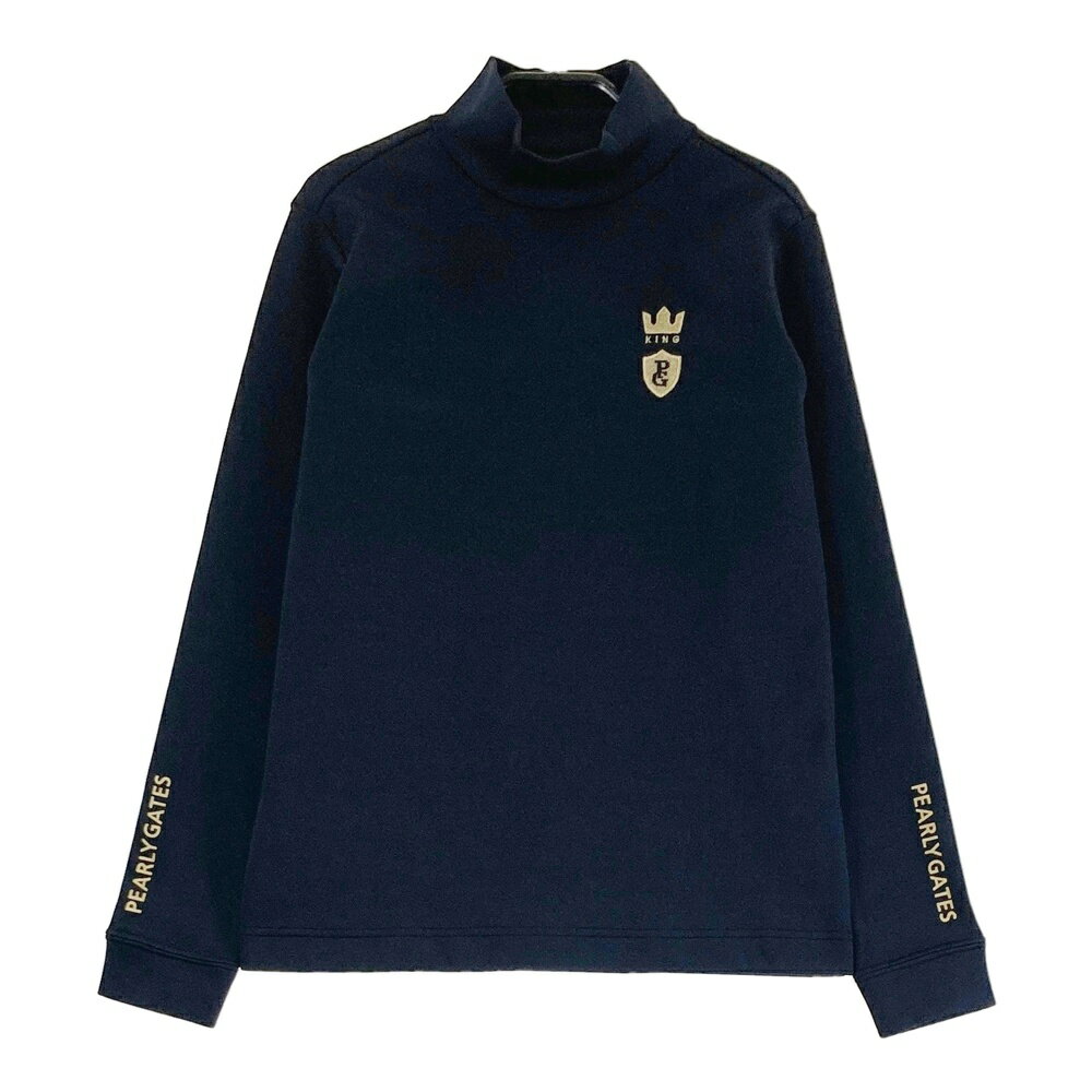 PEARLY GATES パーリーゲイツ ハイネック長袖Tシャツ ブラック系 0 【中古】ゴルフウェア レディース