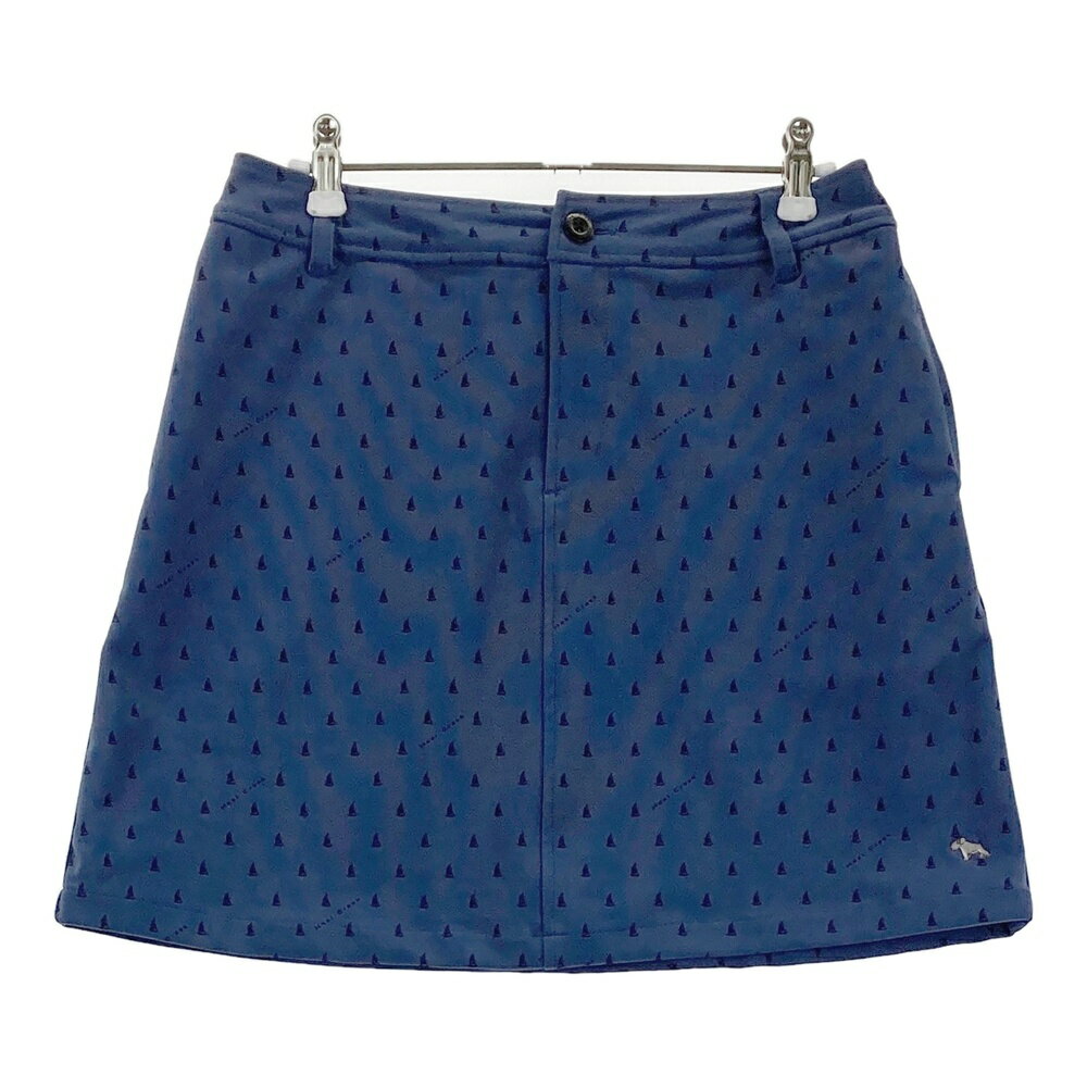 HEAL CREEK ヒールクリーク 裏地付スカート 総柄 ブルー系 40 【中古】ゴルフウェア レディース