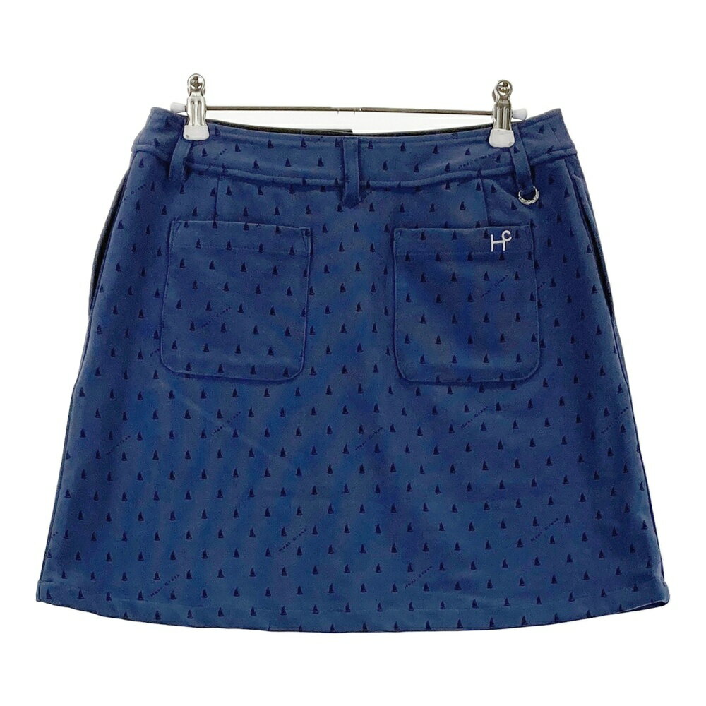 HEAL CREEK ヒールクリーク 裏地付スカート 総柄 ブルー系 40 【中古】ゴルフウェア レディース