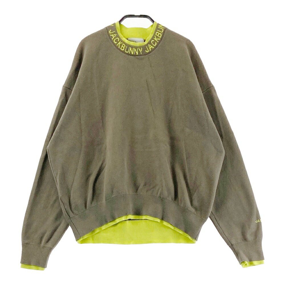 JACK BUNNY ジャックバニー 2023年 ニットセーター カーキ系 2 【中古】ゴルフウェア レディース