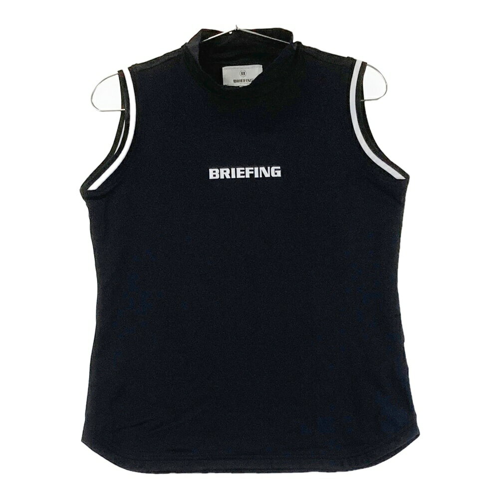 BRIEFING GOLF ブリーフィング 2023年モデル ハイネック ノースリーブシャツ ブラック系 M 【中古】ゴルフウェア レディース