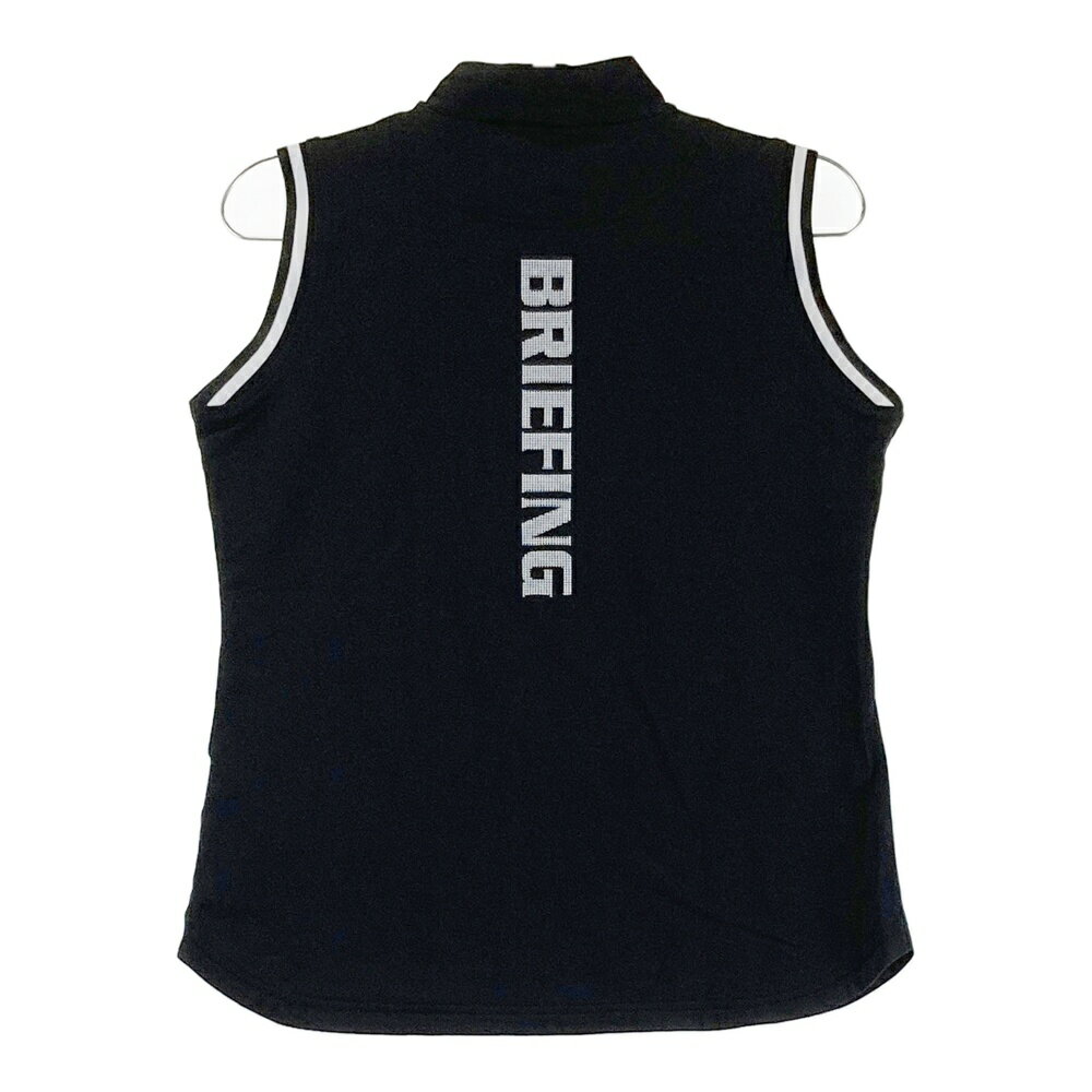 BRIEFING GOLF ブリーフィング 2023年モデル ハイネック ノースリーブシャツ ブラック系 M 【中古】ゴルフウェア レディース