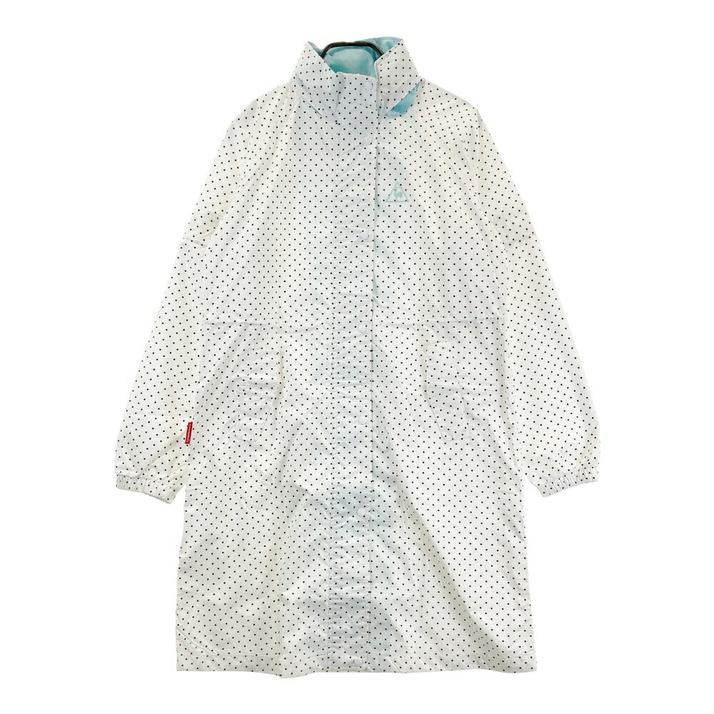 MUNSING WEAR マンシングウェア レインワンピース ドット柄 ホワイト系 LL 【中古】ゴルフウェア レディース