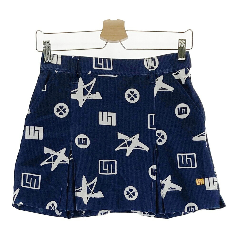 LOUD MOUTH ラウドマウス ; MO764353 インナー付 スカート 総柄 ネイビー系 S 【中古】ゴルフウェア レディース