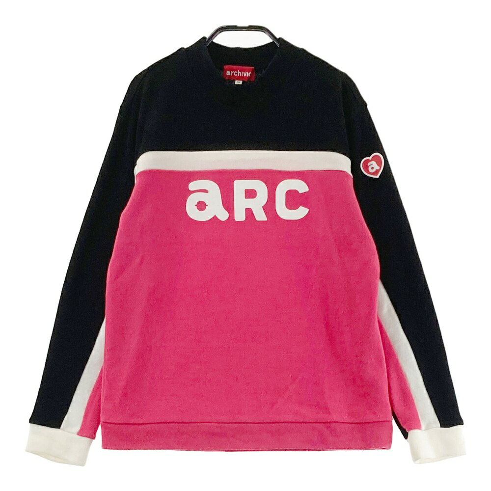ARCHIVIO アルチビオ 2023年モデル ウール混 モックネック ニット セーター ピンク系 38 【中古】ゴルフウェア レディース