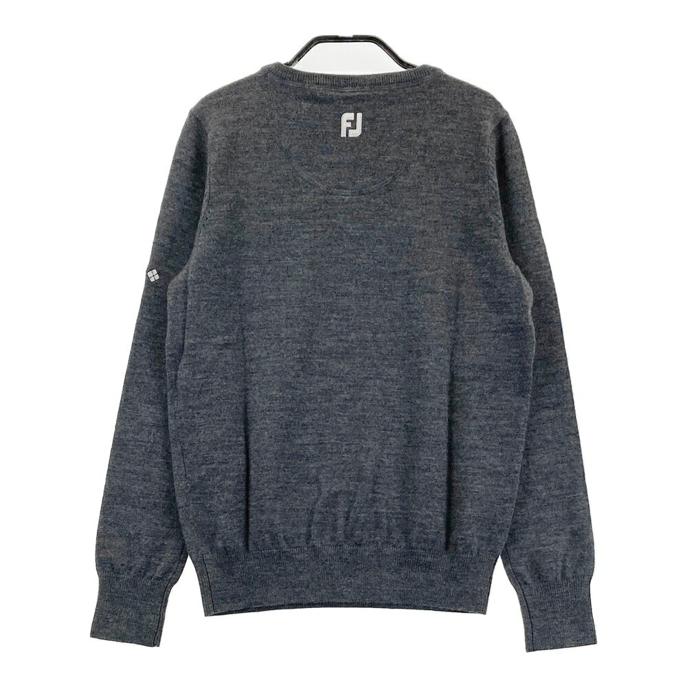 FOOT JOY フットジョイ ウール Vネック ニットセーター グレー系 M 【中古】ゴルフウェア レディース