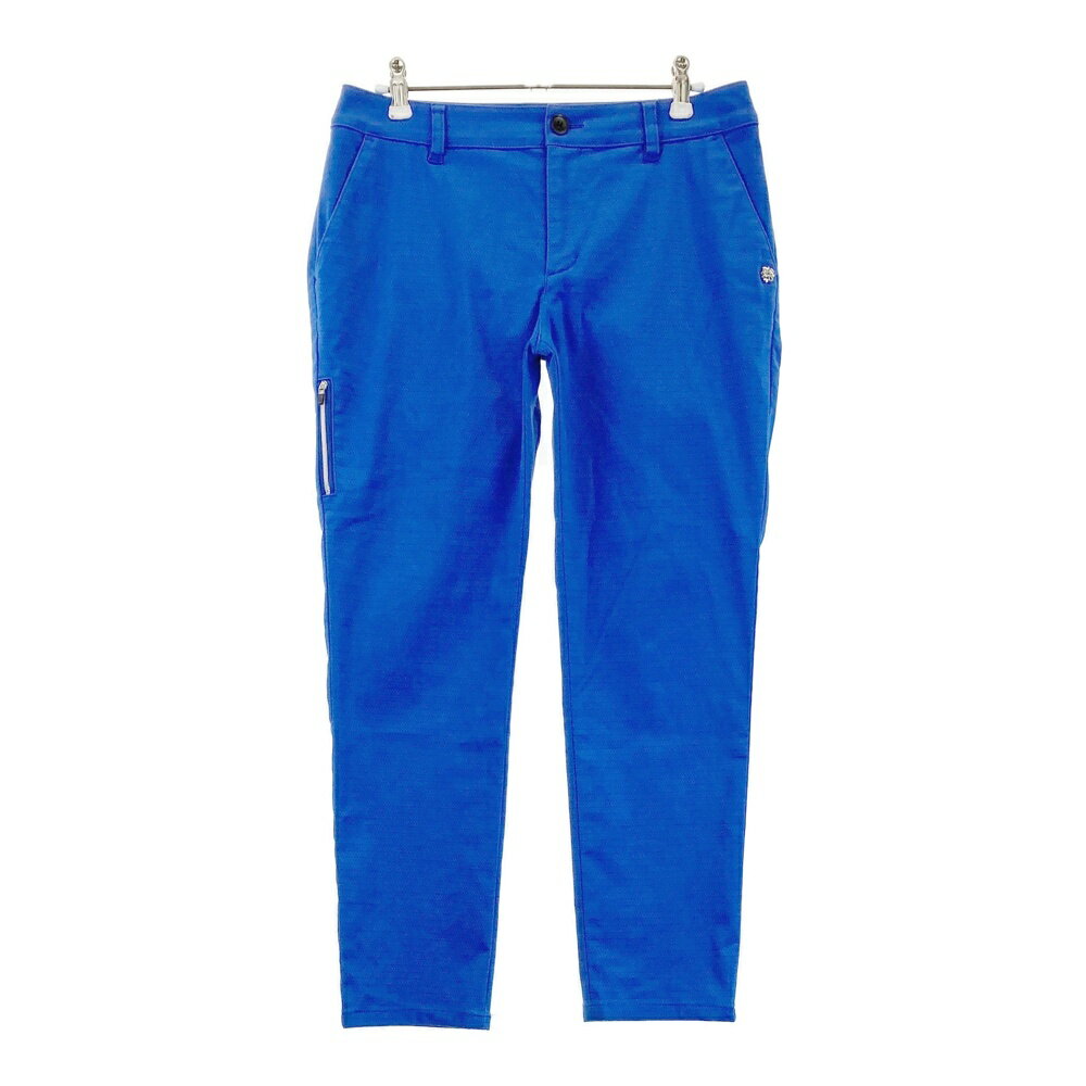 ST ANDREWS セントアンドリュース ストレッチパンツ 総柄 ブルー系 L 【中古】ゴルフウェア レディース