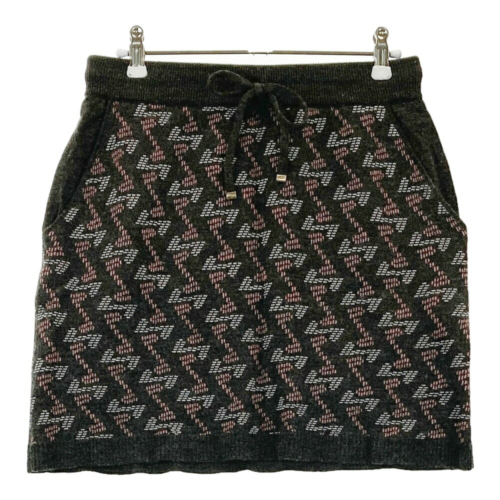 RESURRECTION レザレクション ニットスカート 総柄 ブラウン系 M 【中古】ゴルフウェア レディース