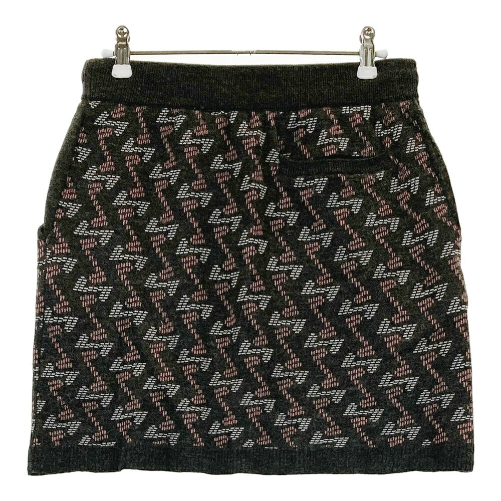 RESURRECTION レザレクション ニットスカート 総柄 ブラウン系 M 【中古】ゴルフウェア レディース