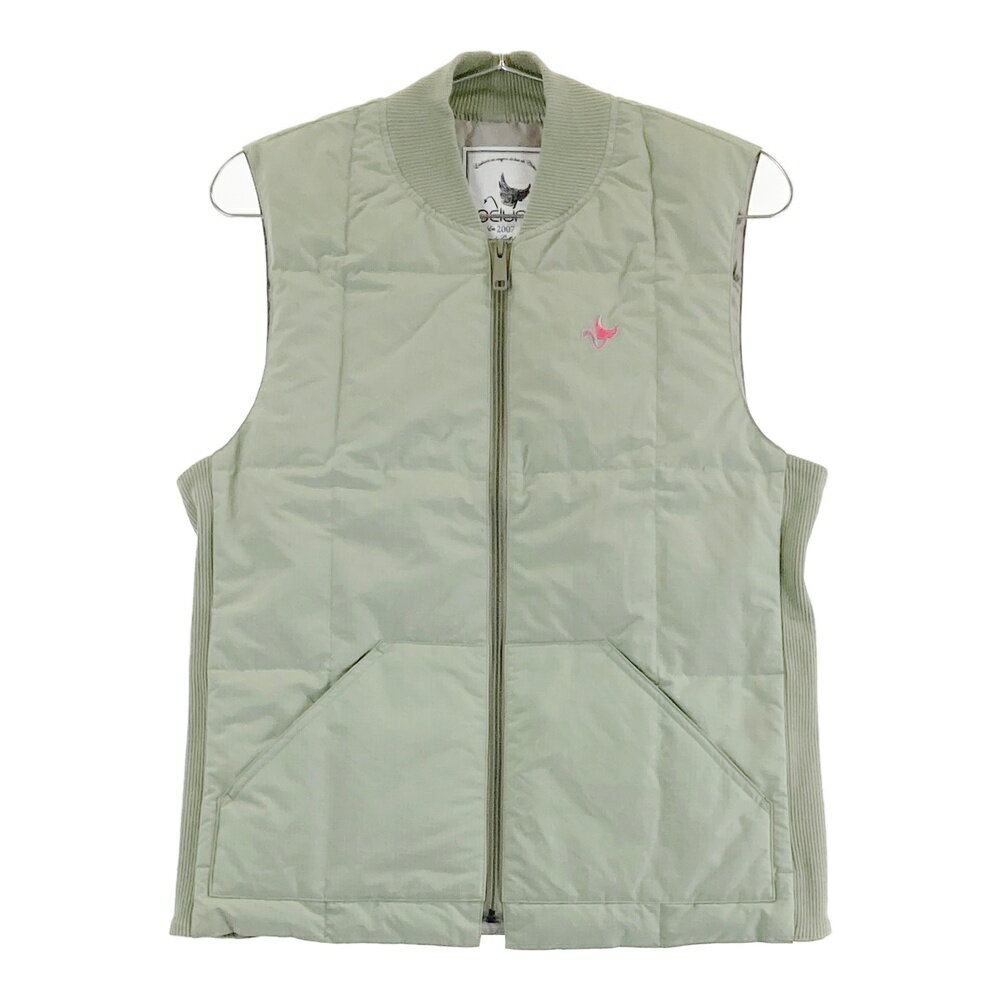 CLUNK クランク フルジップ ダウンベスト グリーン系 S 【中古】ゴルフウェア レディース