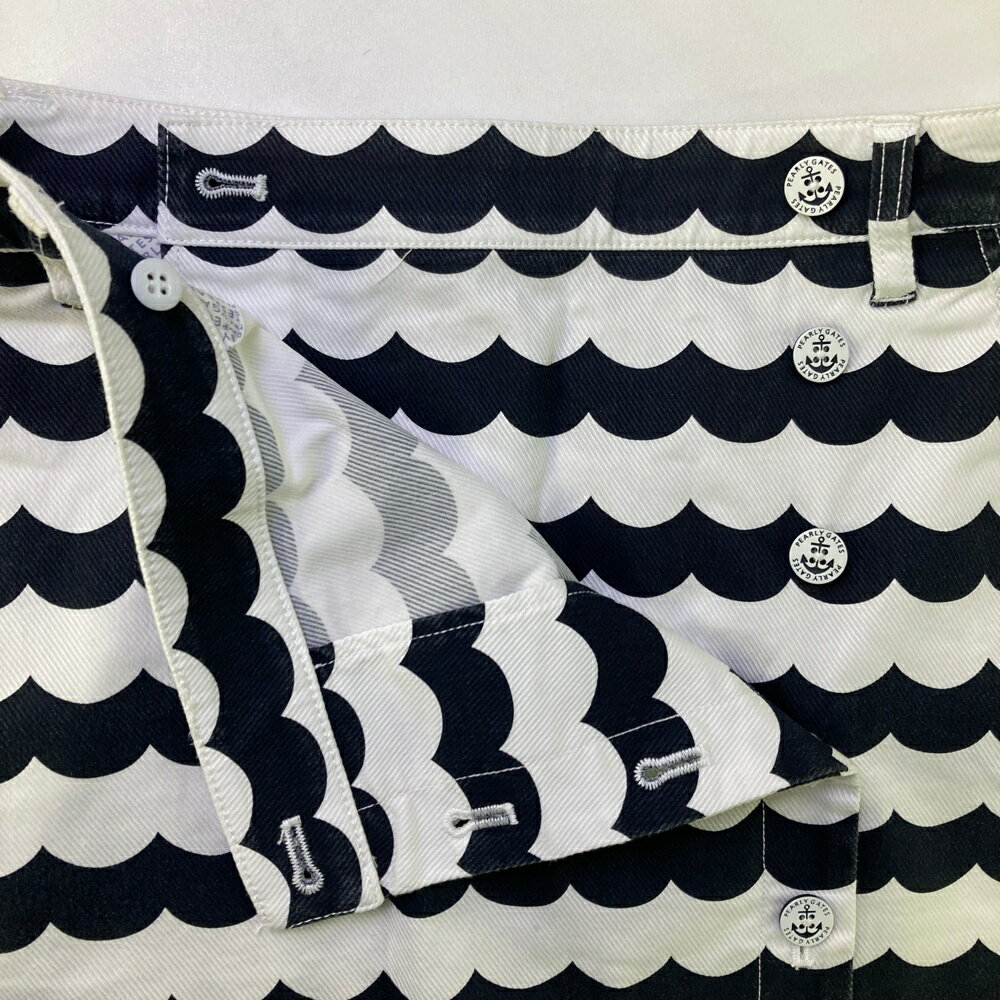 PEARLY GATES パーリーゲイツ ラップ スカート 総柄 ホワイト系 0 【中古】ゴルフ...
