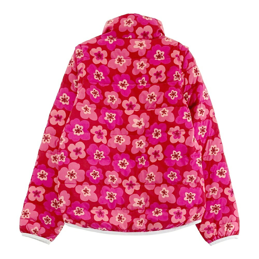 SAMANTHA THAVASA サマンサタバサ 2WAY 中綿ジャケット 花柄 レッド系 S 【中古】ゴルフウェア レディース