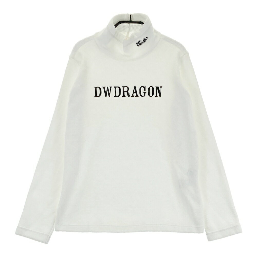 DANCE WITH DRAGON ダンスウィズドラゴン 起毛切替 長袖ニットセーター ホワイト系 2 【中古】ゴルフウ..