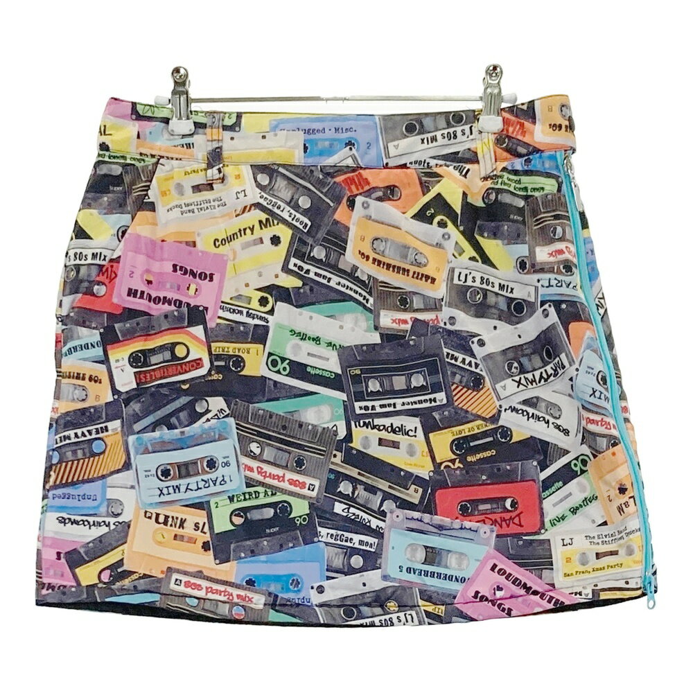 LOUD MOUTH ラウドマウス 中綿スカート Party Mix 柄 ホワイト系 L 【中古】ゴルフウェア レディース