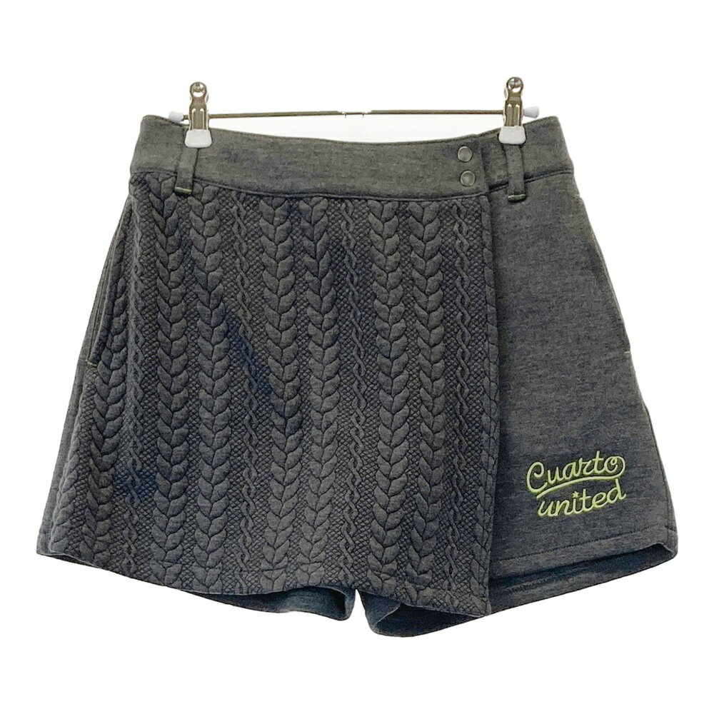 CUARTO UNITED クアルトユナイテッド キュロットスカート グレー系 S 【中古】ゴルフウェア レディース
