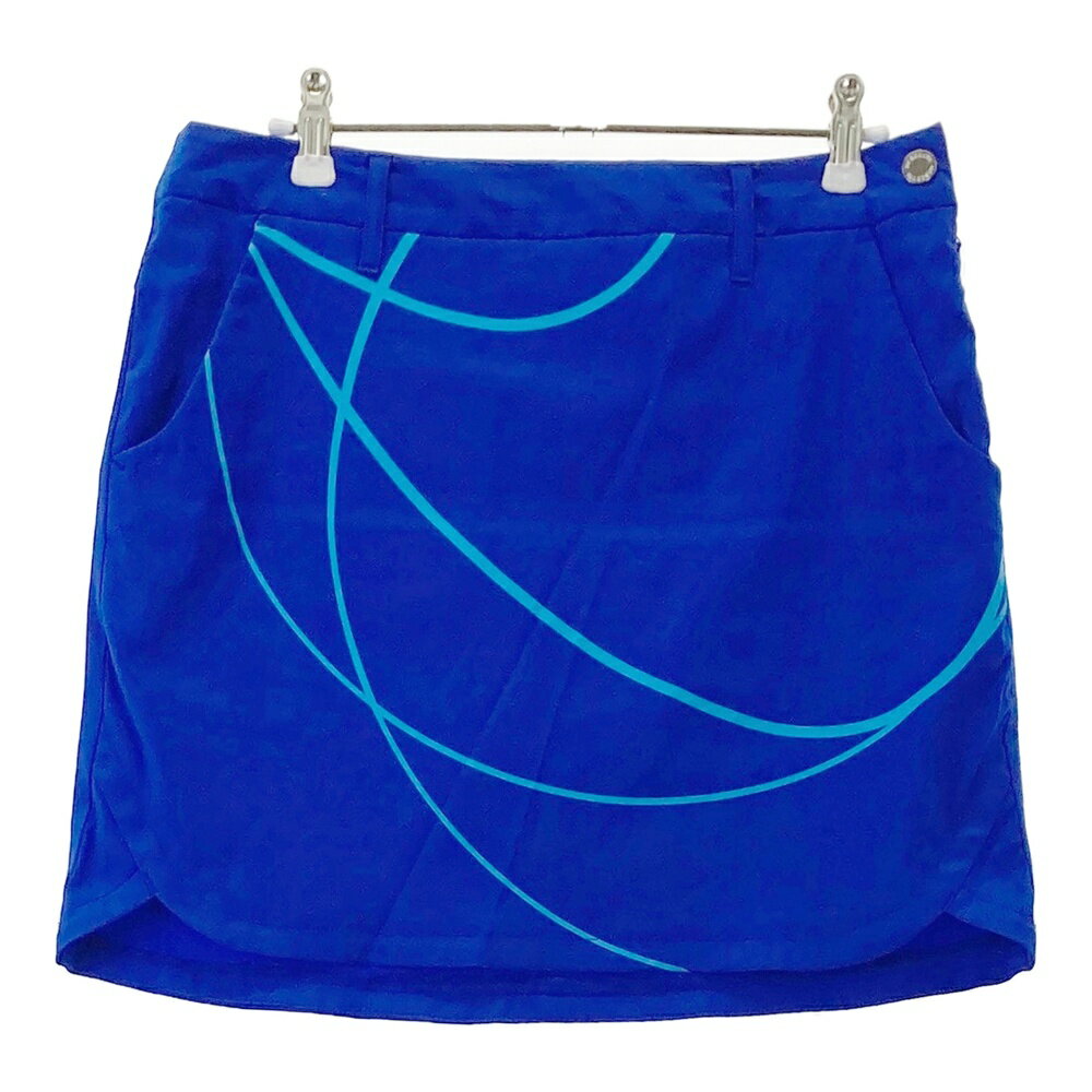 DESCENTE GOLF デサントゴルフ ; インナー付 スカート ブルー系 67/L 【中古】ゴルフウェア レディース