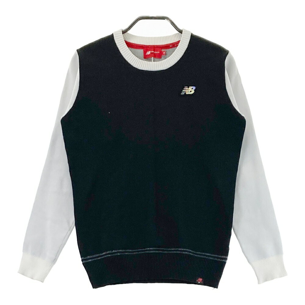NEW BALANCE GOLF ニューバランス 長袖 ニットセーター ブラック系 0 【中古】ゴルフウェア レディース