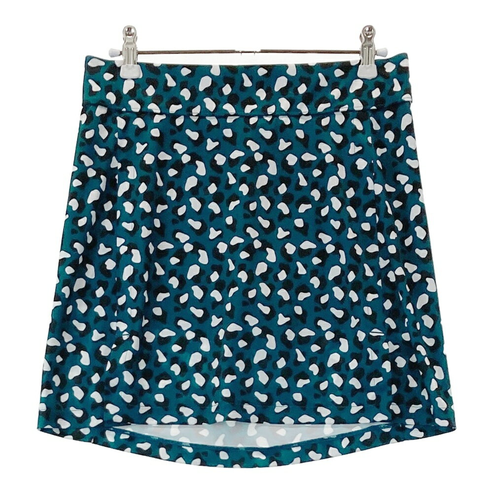 J.LINDEBERG ジェイリンドバーグ インナー付 スカート ヒョウ柄 レオパード ブルー系 S 【中古】ゴルフ..