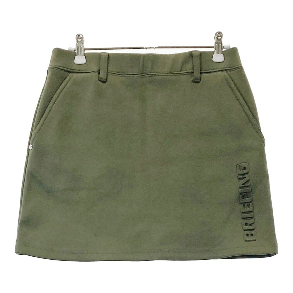 BRIEFING GOLF ブリーフィング 2023年モデル ストレッチスカート 3Dロゴ カーキ系 S 【中古】ゴルフウ..