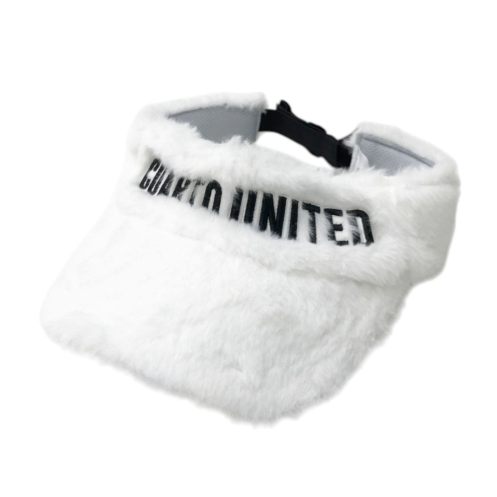 CUARTO UNITED クアルトユナイテッド ファー サンバイザー ホワイト系 FREE 【中古】ゴルフウェア