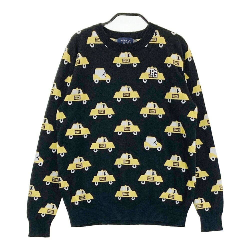 PEARLY GATES パーリーゲイツ ニット セーター ブラック系 1 【中古】ゴルフウェア レディース