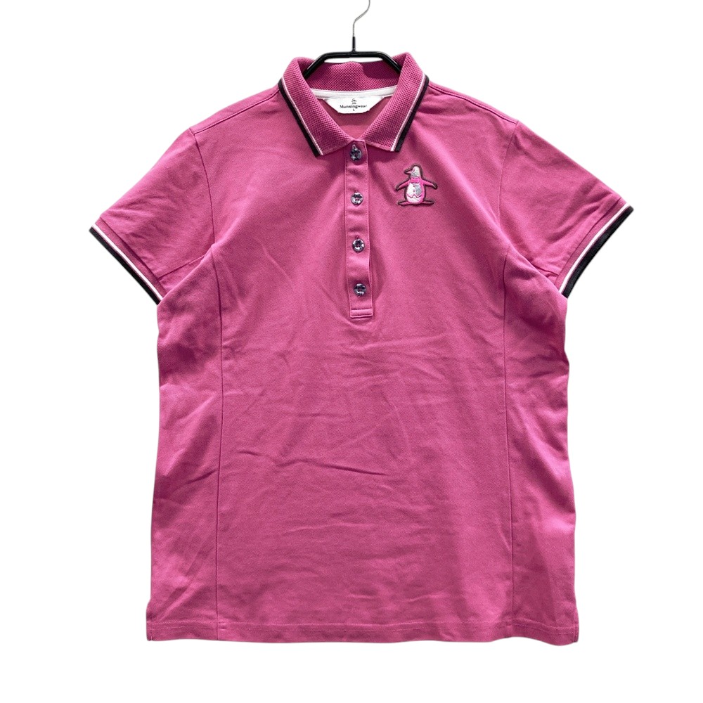 MUNSING WEAR マンシングウェア SL1710 半袖ポロシャツ ピンク系 L 【中古】ゴルフウェア レディース