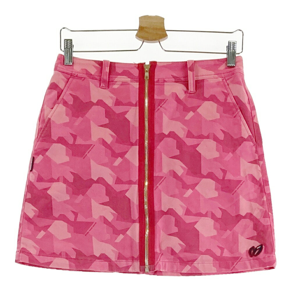 MASTER BUNNY EDITION マスターバニーエディション 蓄熱 ストレッチ スカート ロゴ総柄 ピンク系 1 【..