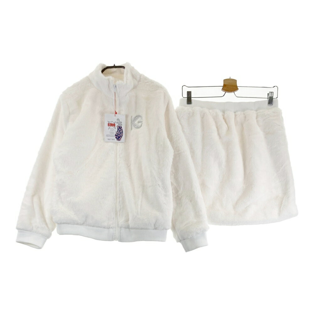 KISS ON THE GREEN キスオンザグリーン ボアジップジャケット スカートセット ホワイト系 3 【中古】ゴ..